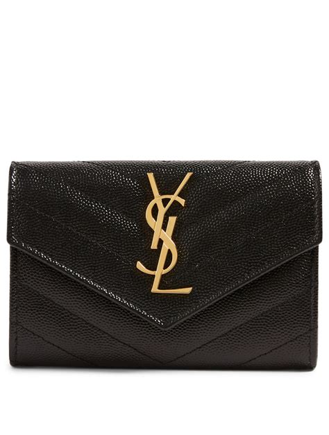 ysl woc 9|saint laurent monogram leather wallet.